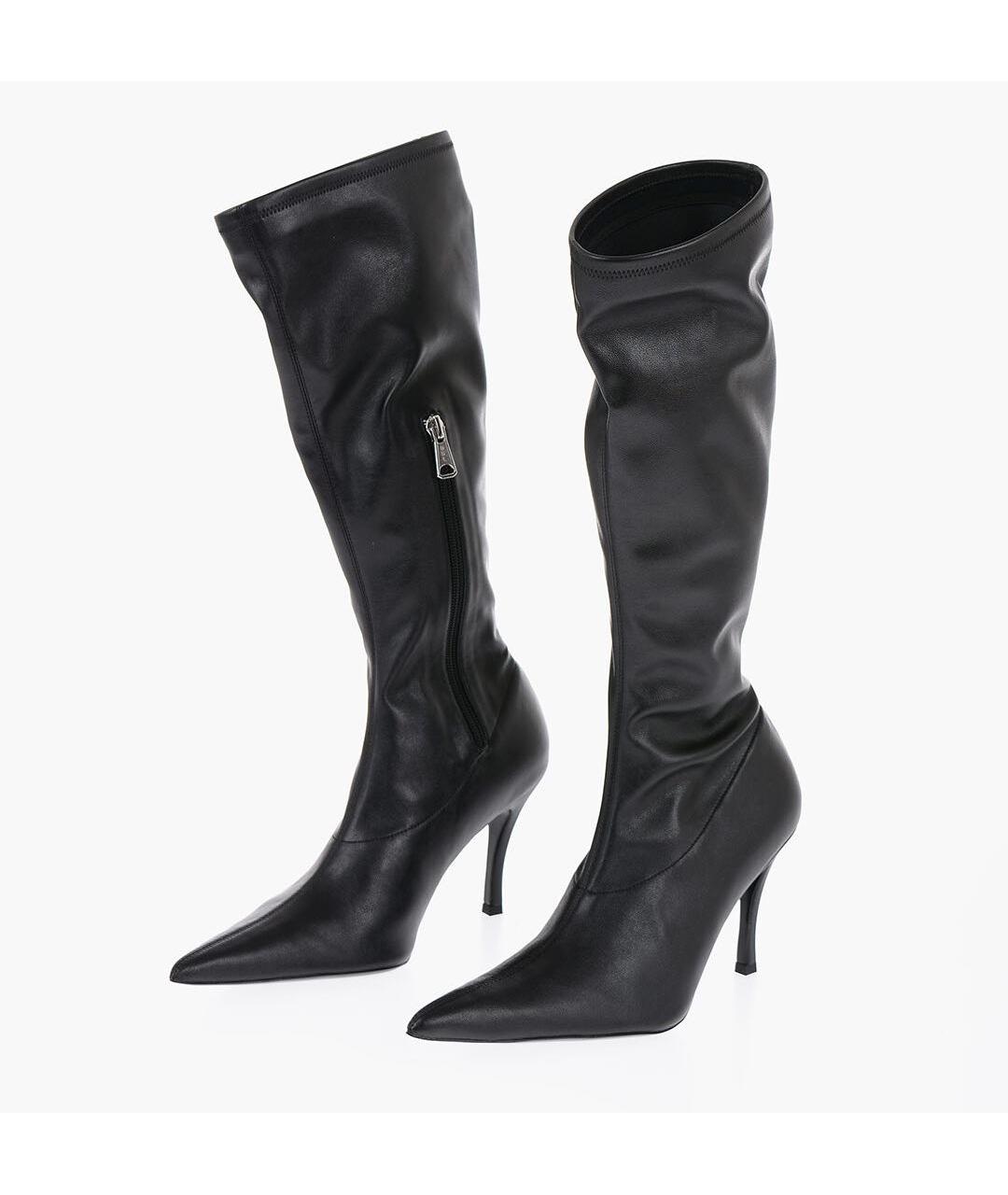 DIESEL Черные сапоги из искусственной кожи, фото 8
