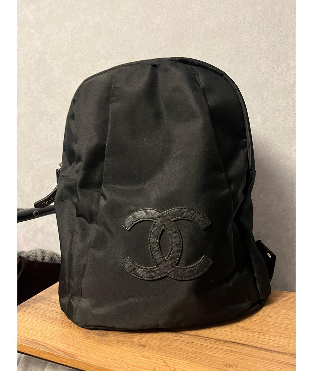 CHANEL Черный тканевый рюкзак, фото 5