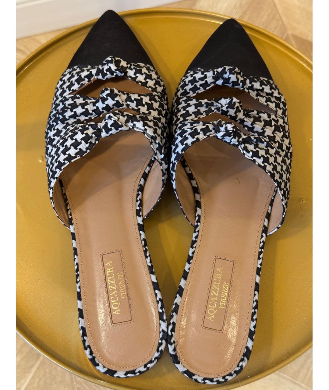 AQUAZZURA Черные мюли, фото 3