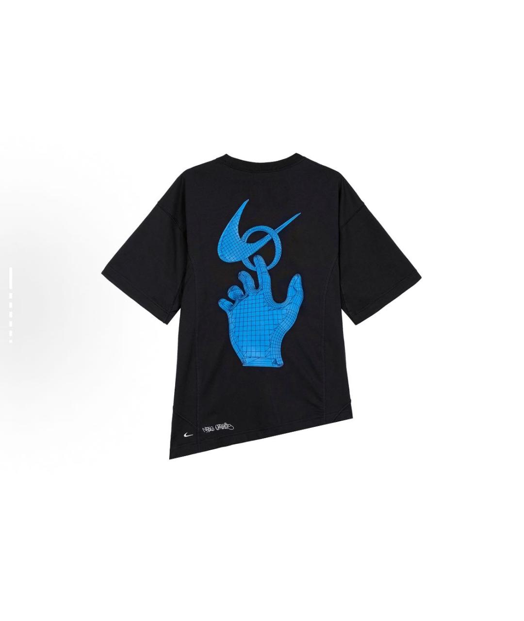 NIKE X OFF-WHITE Черная хлопковая футболка, фото 2