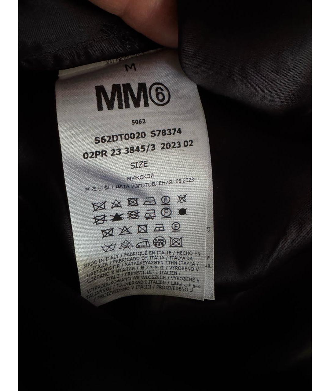 MM6 MAISON MARGIELA Черная кэжуал рубашка, фото 4
