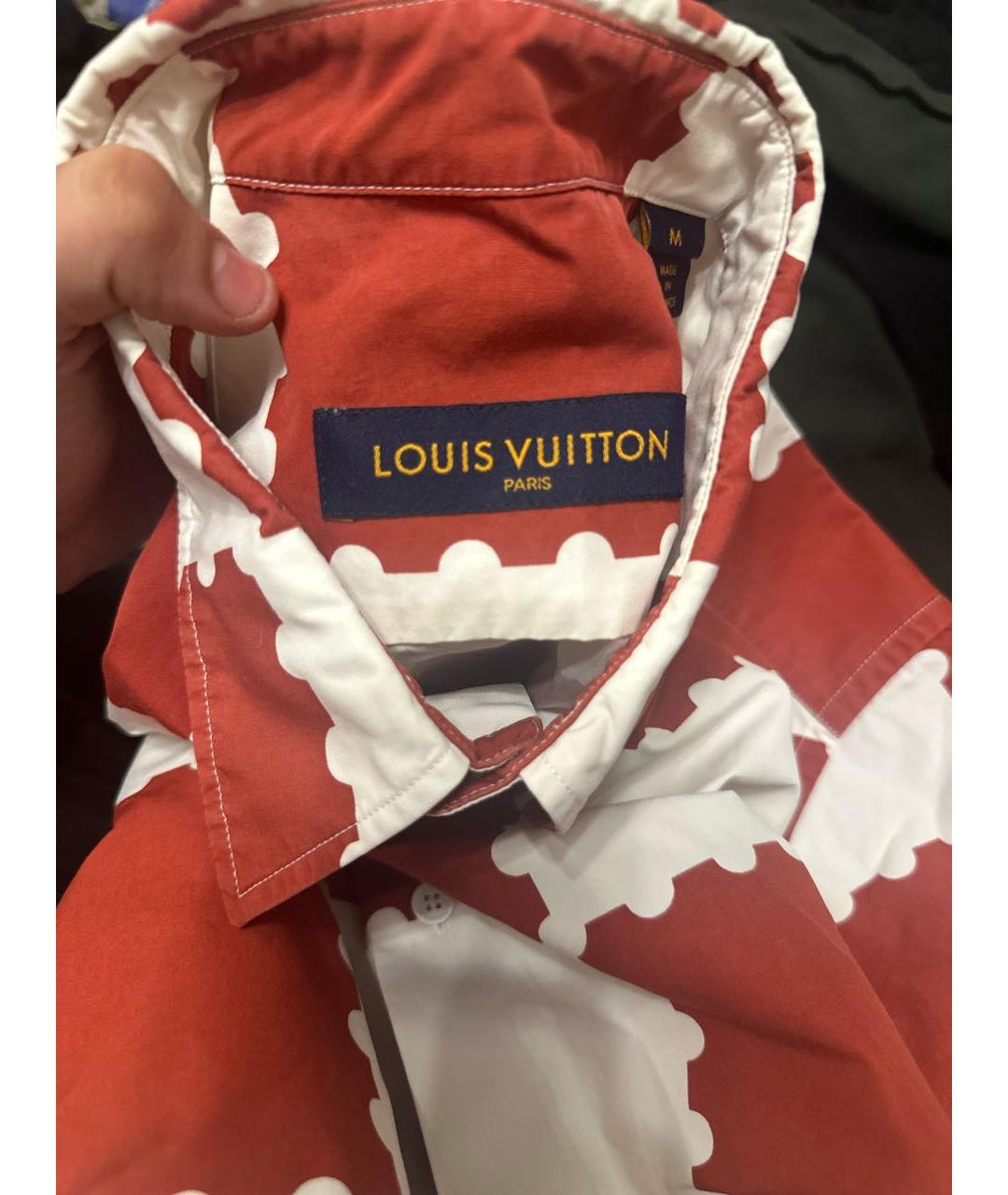 LOUIS VUITTON Красная хлопковая кэжуал рубашка, фото 3