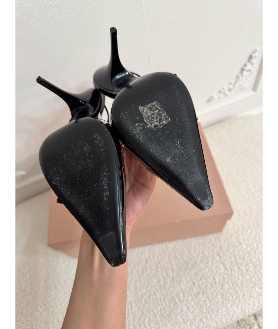 MIU MIU Черные туфли из лакированной кожи, фото 5