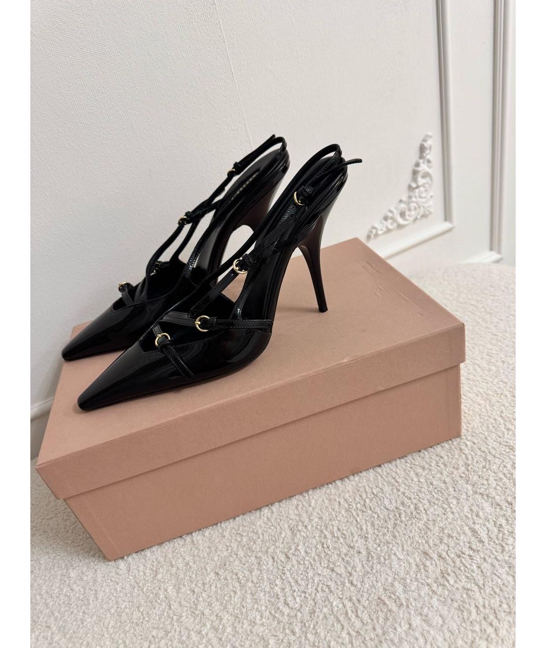 MIU MIU Черные туфли из лакированной кожи, фото 7