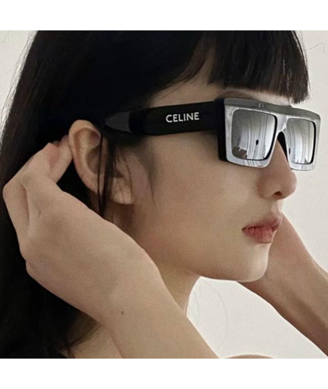 CELINE Черные пластиковые солнцезащитные очки, фото 4