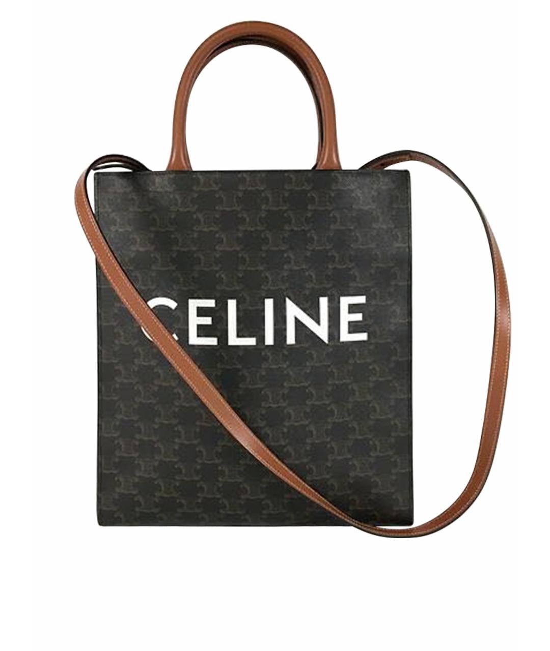 CELINE Коричневая сумка тоут, фото 1