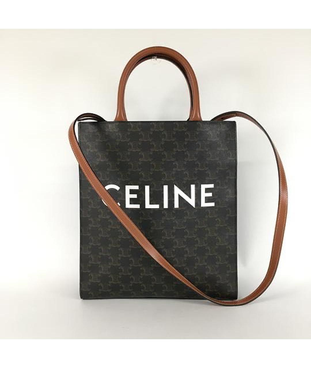 CELINE Коричневая сумка тоут, фото 8