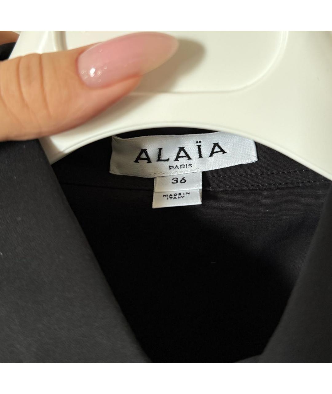 ALAIA Черная хлопковая рубашка, фото 4