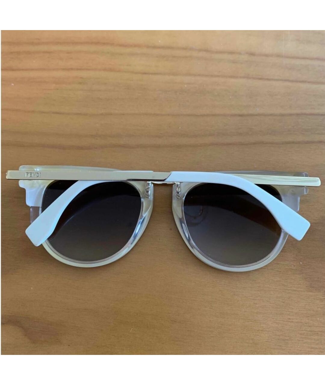 FENDI Коричневые пластиковые солнцезащитные очки, фото 4