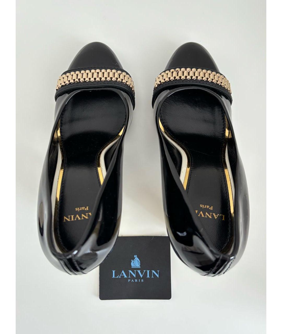 LANVIN Черные туфли из лакированной кожи, фото 3