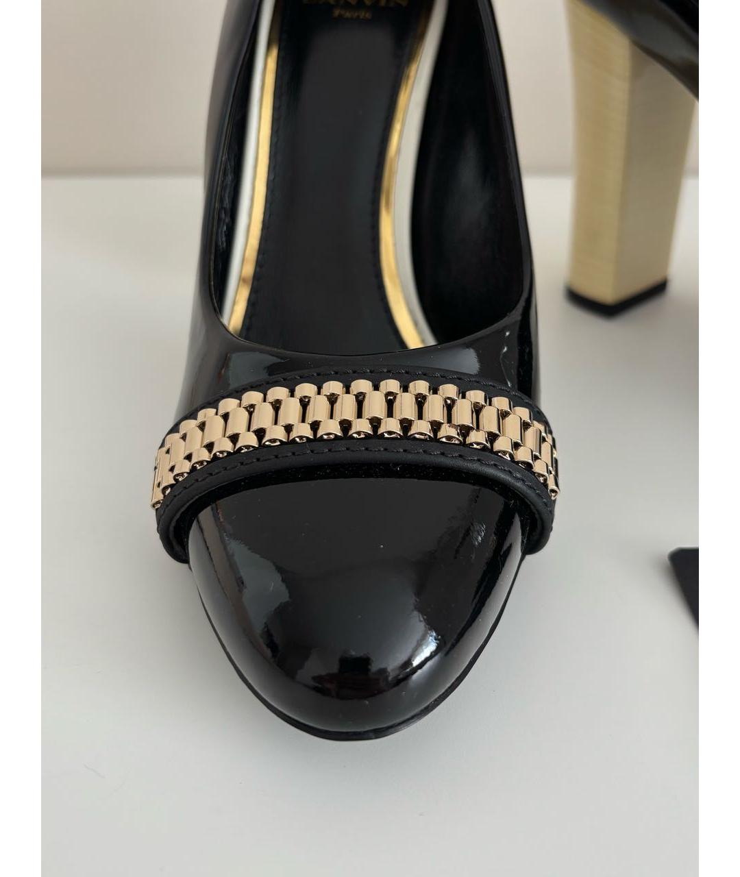 LANVIN Черные туфли из лакированной кожи, фото 6