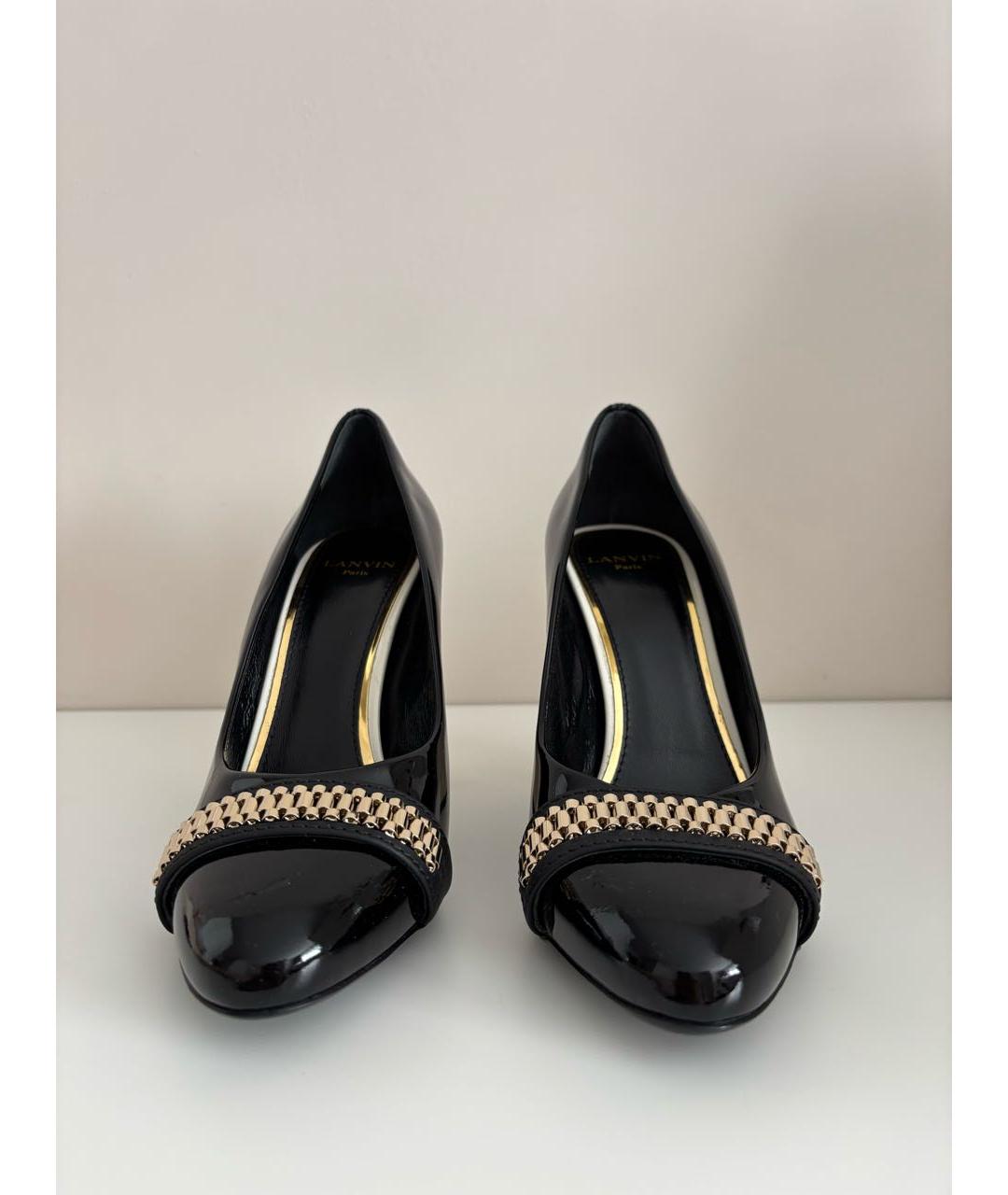 LANVIN Черные туфли из лакированной кожи, фото 2