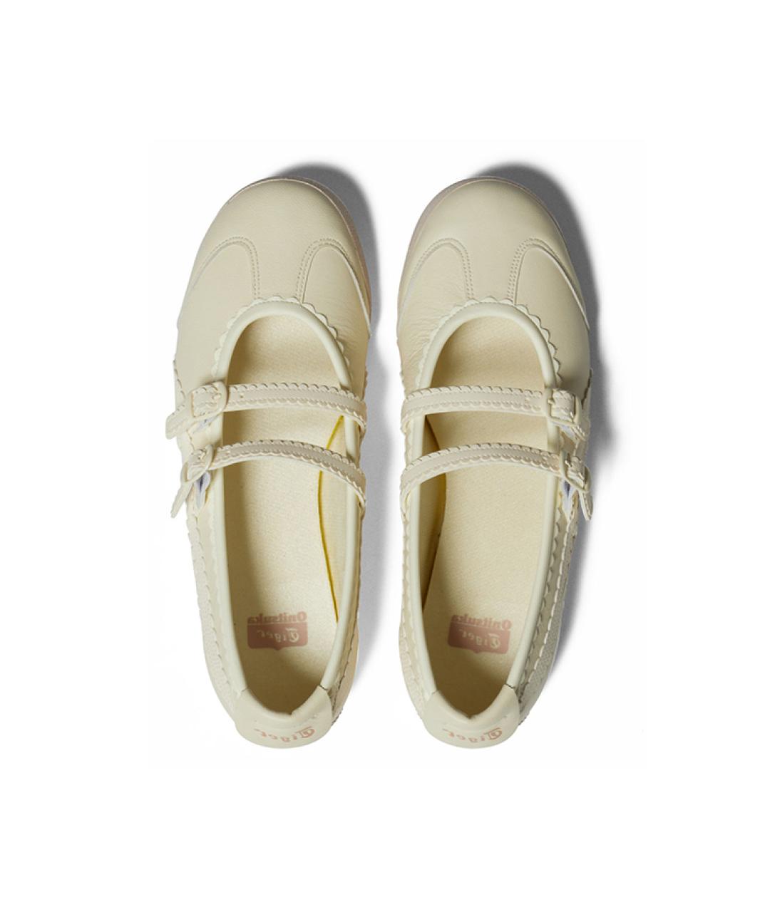ONITSUKA TIGER Бежевые кожаные балетки, фото 6
