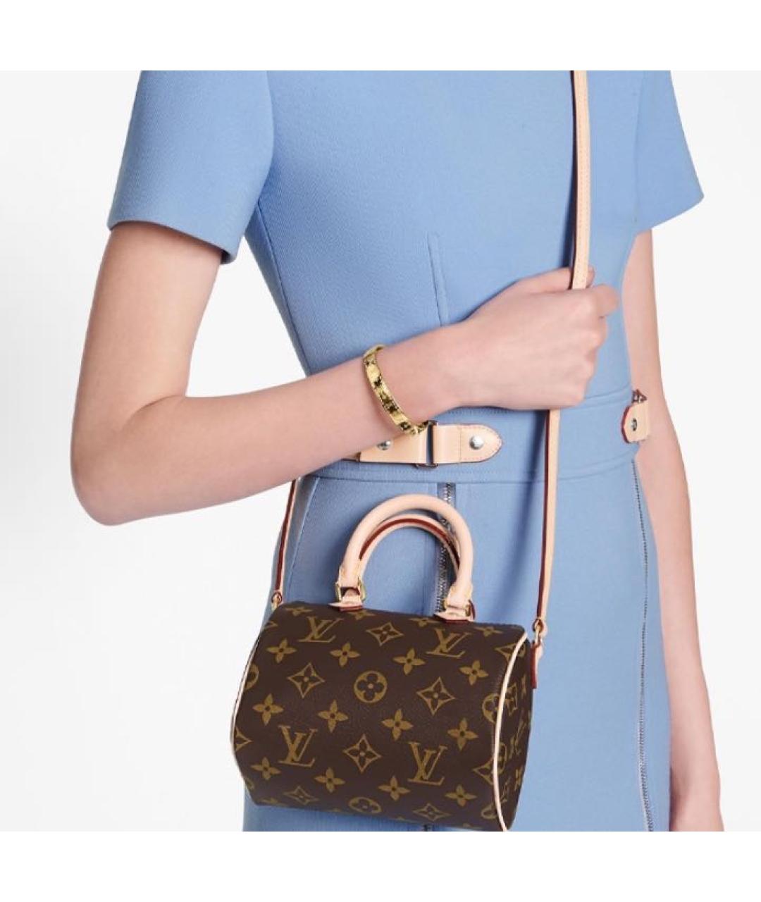 LOUIS VUITTON Коричневая сумка с короткими ручками, фото 4