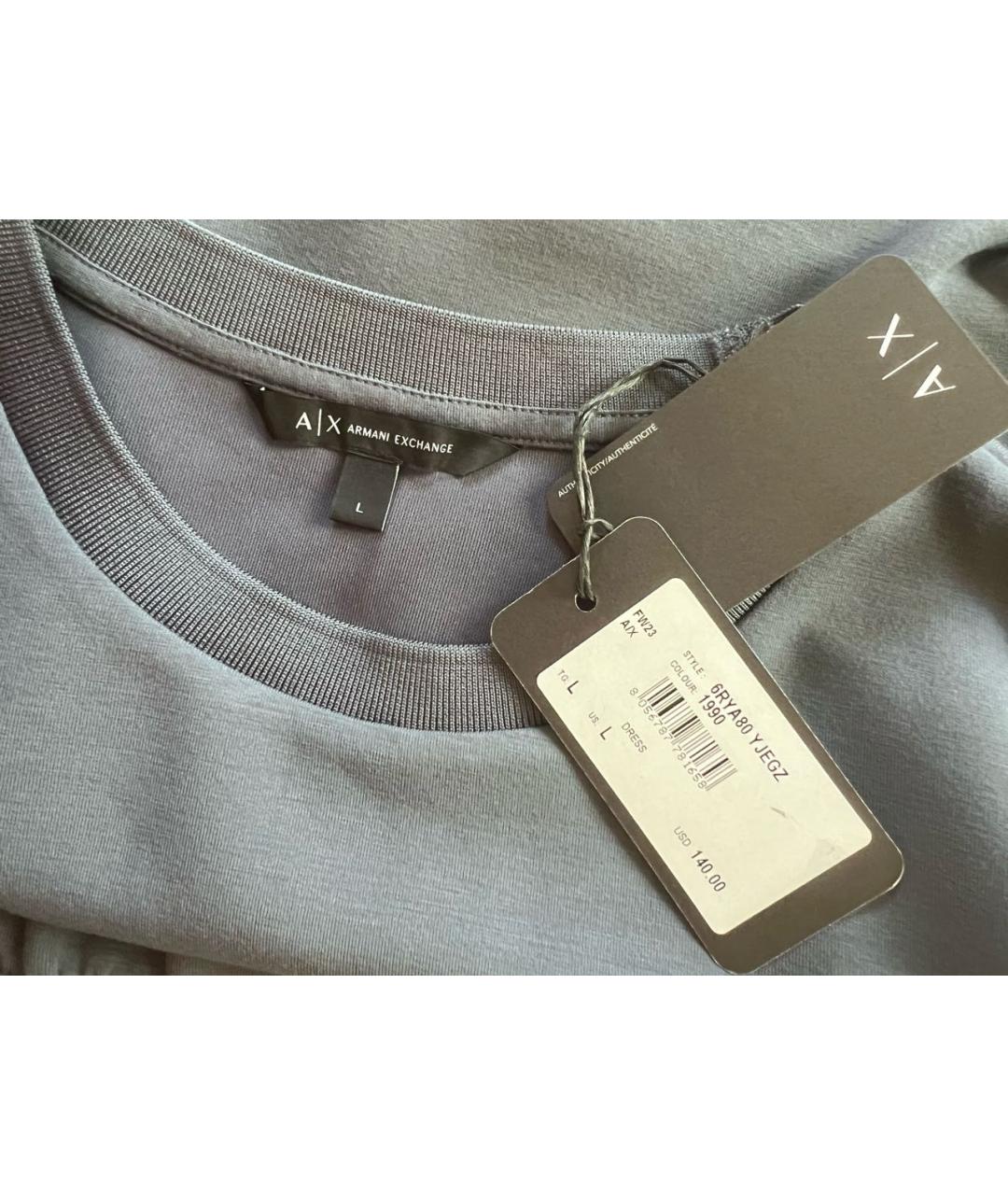 ARMANI EXCHANGE Серое повседневное платье, фото 3