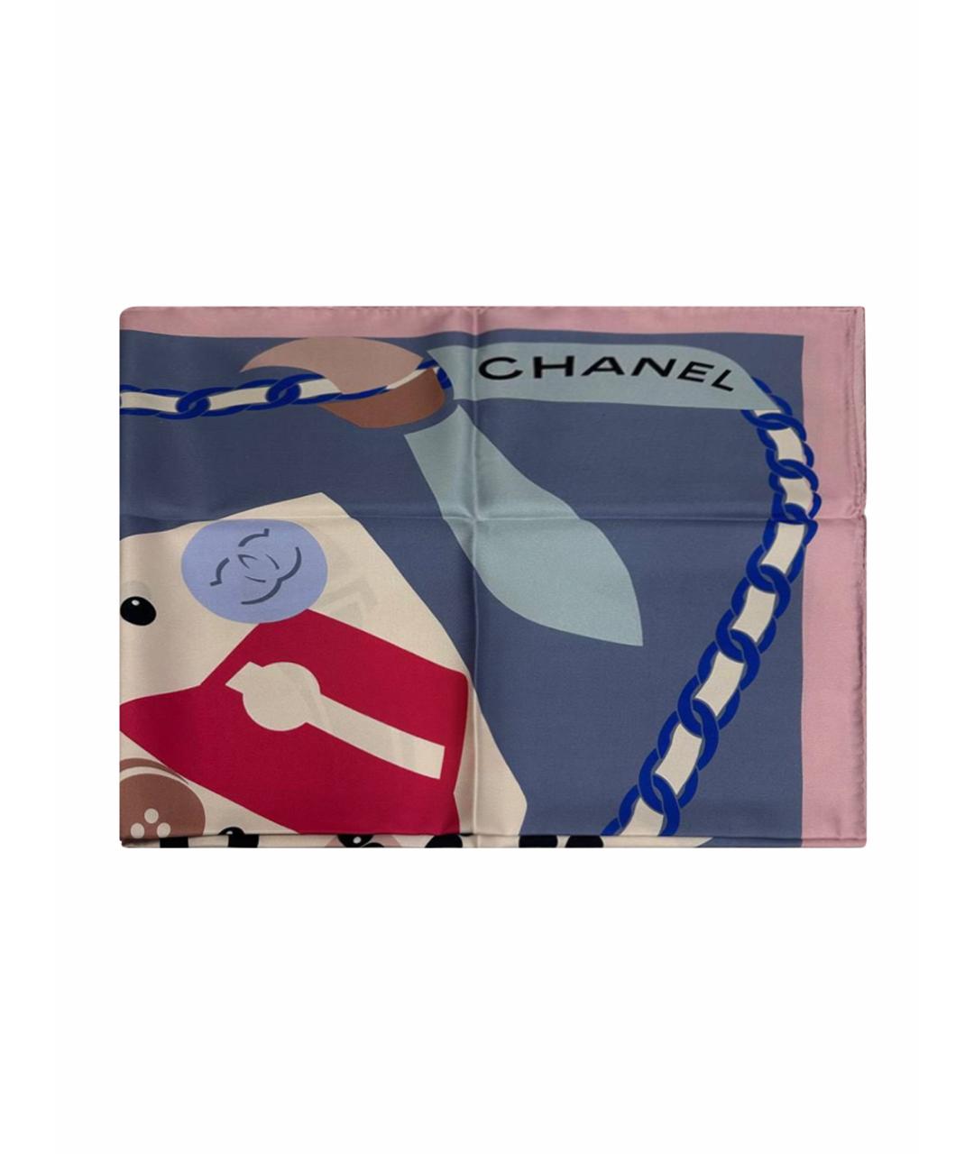 CHANEL Мульти шелковый платок, фото 1