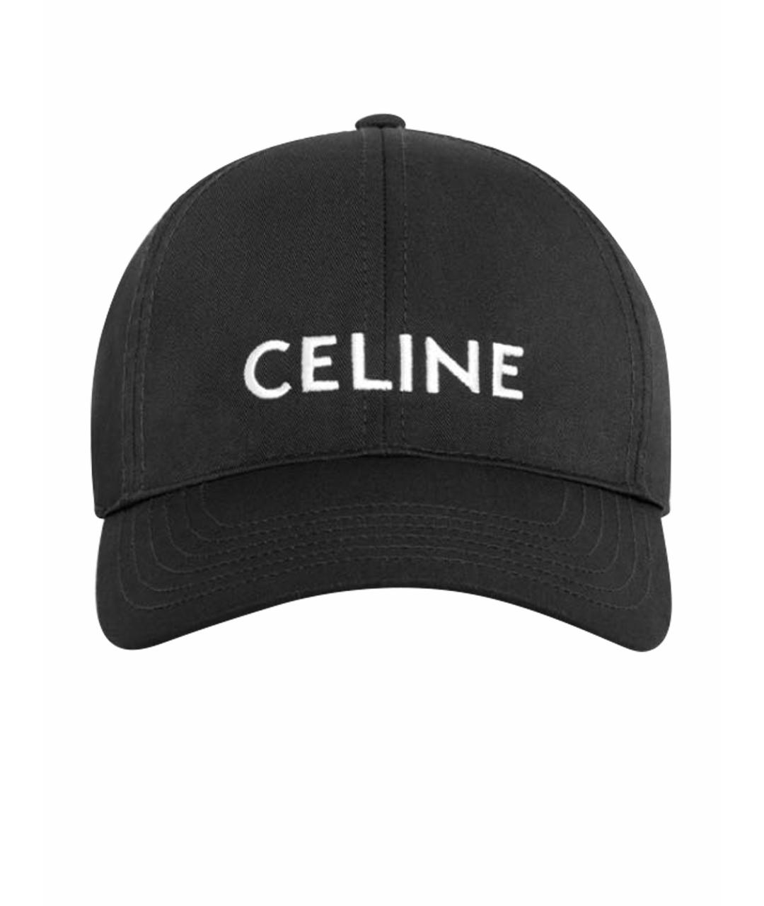 CELINE Черная хлопковая кепка, фото 1