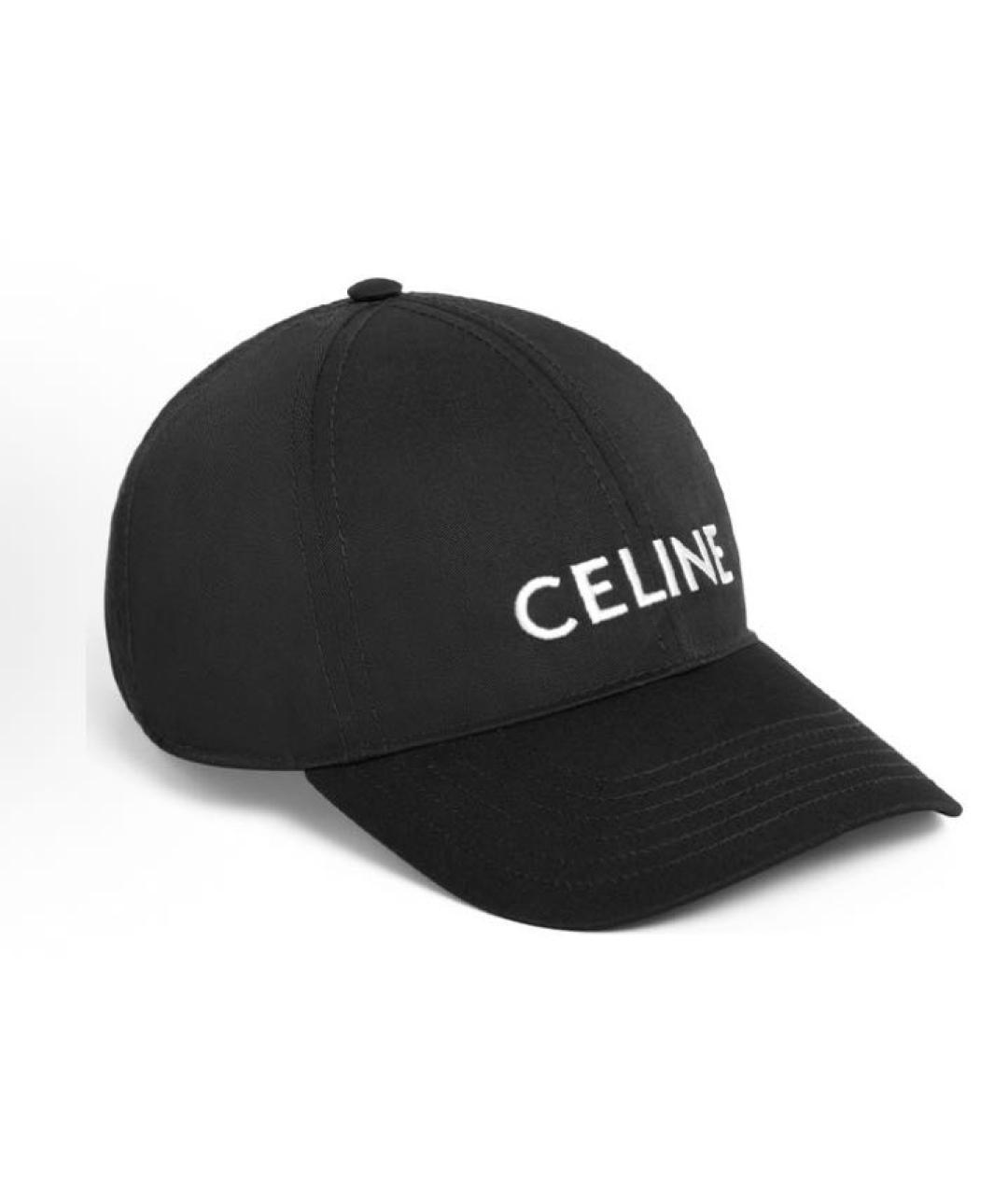 CELINE Черная хлопковая кепка, фото 2
