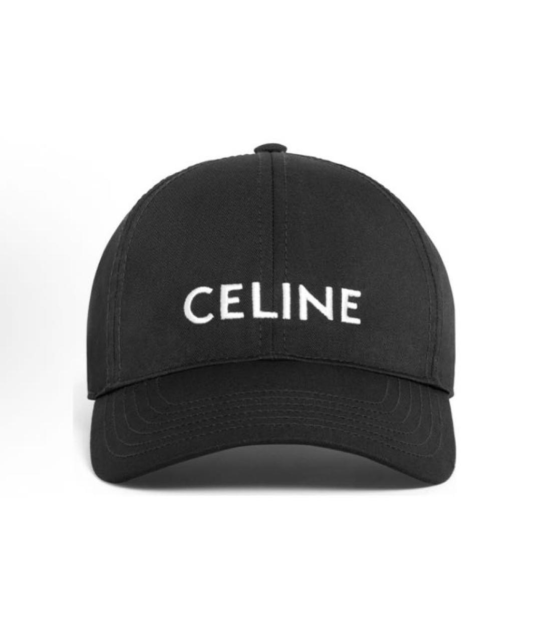 CELINE Черная хлопковая кепка, фото 5