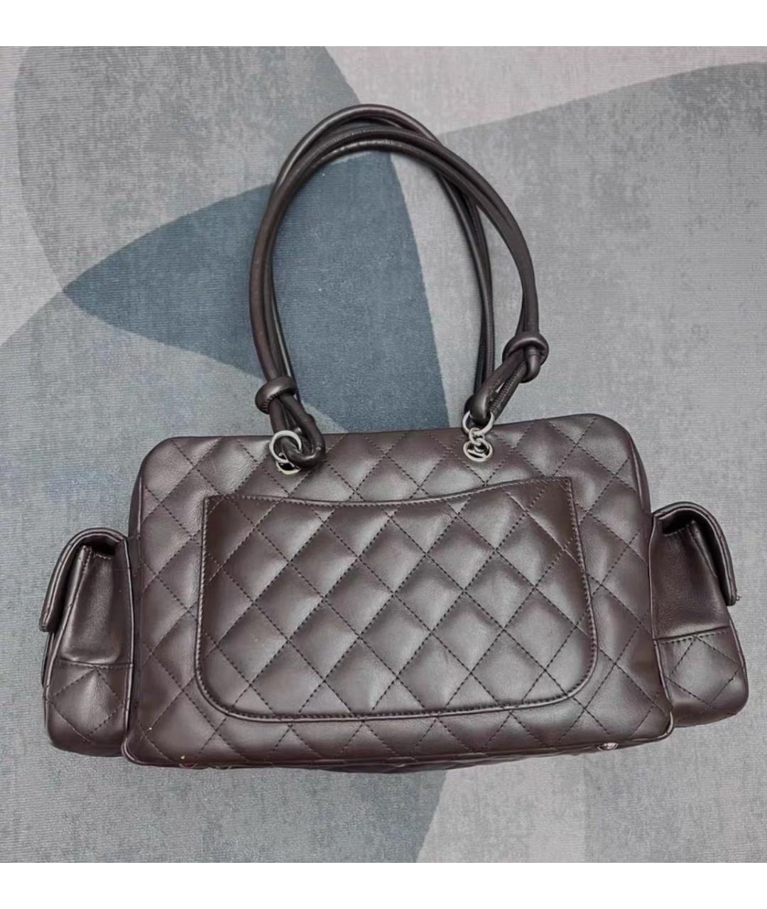 CHANEL Коричневая кожаная сумка через плечо, фото 3
