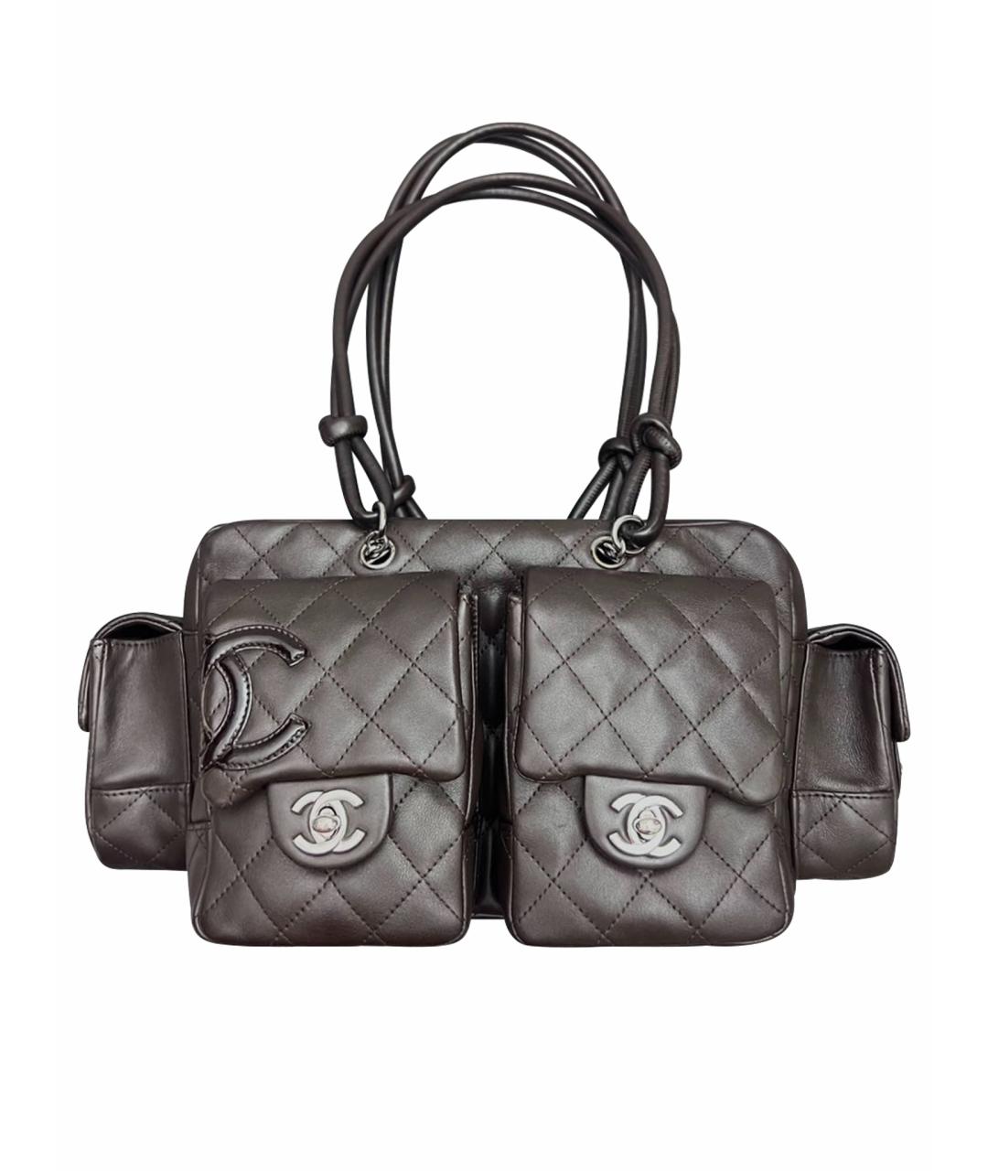 CHANEL Коричневая кожаная сумка через плечо, фото 1