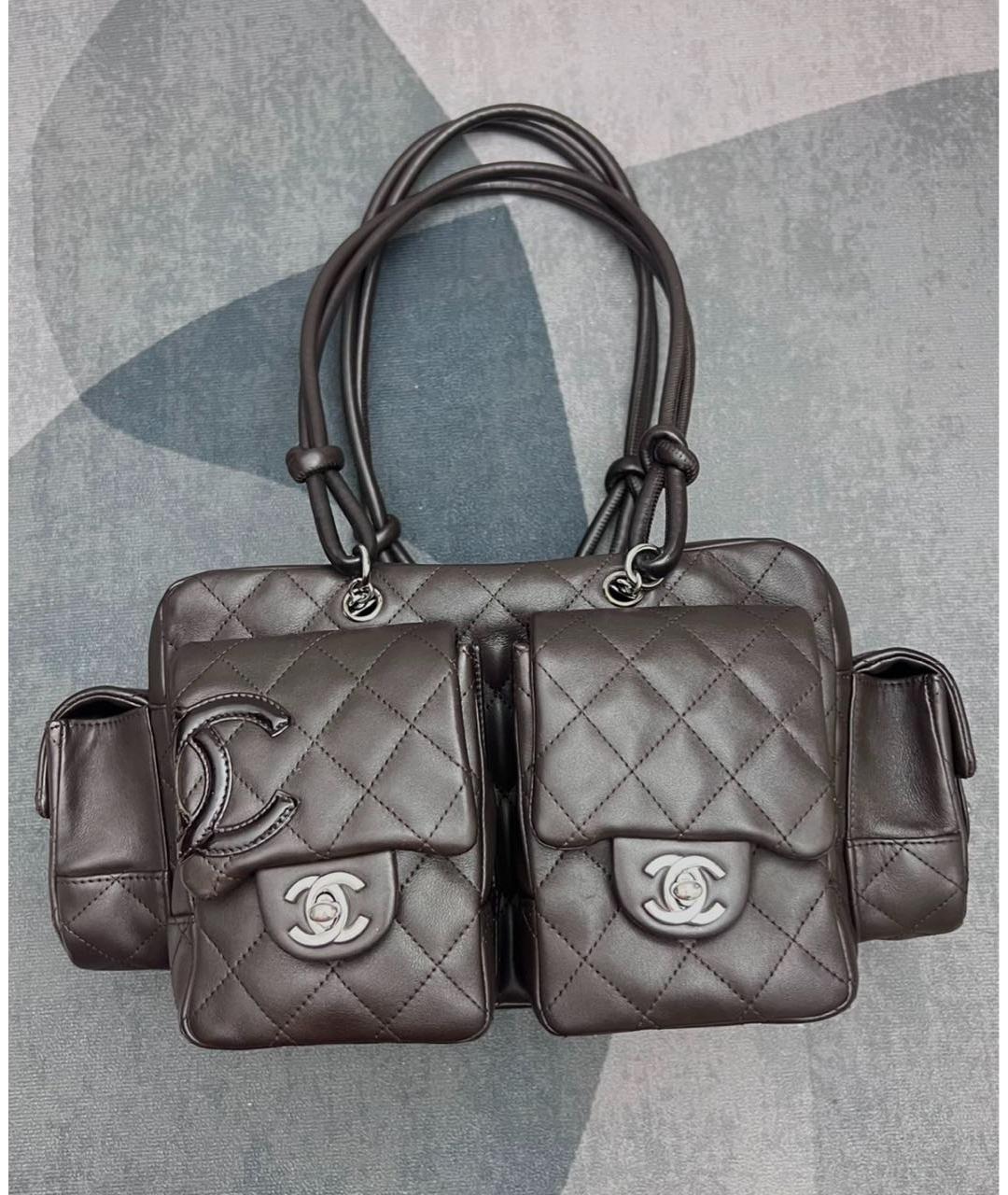 CHANEL Коричневая кожаная сумка через плечо, фото 2