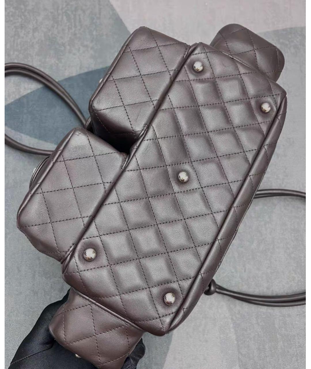 CHANEL Коричневая кожаная сумка через плечо, фото 5