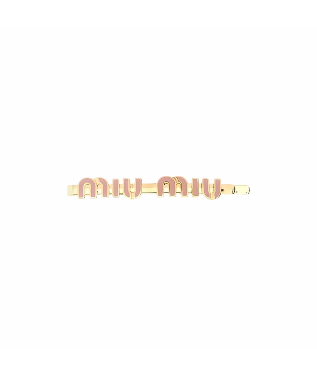 MIU MIU Золотая заколка, фото 1