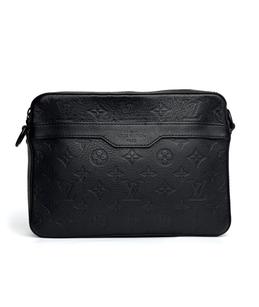 LOUIS VUITTON Черная кожаная сумка на плечо, фото 3