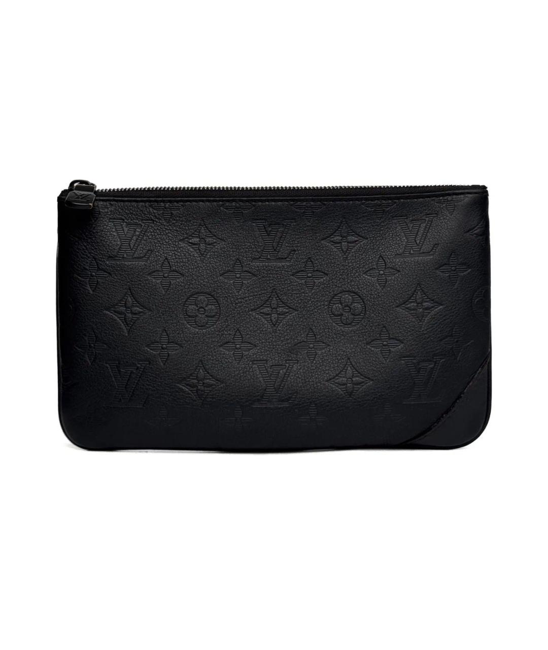 LOUIS VUITTON Черная кожаная сумка на плечо, фото 8