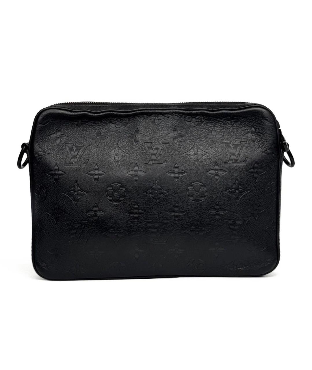 LOUIS VUITTON Черная кожаная сумка на плечо, фото 4