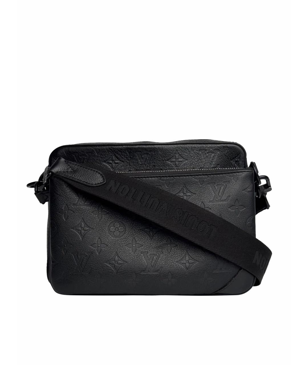LOUIS VUITTON Черная кожаная сумка на плечо, фото 1