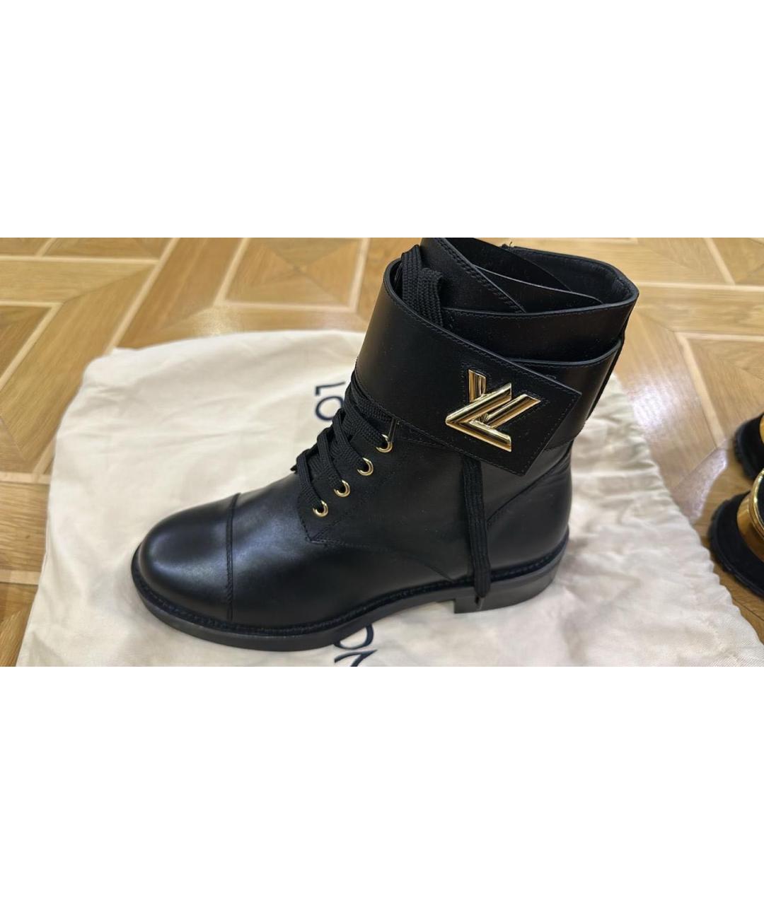 LOUIS VUITTON Черные сапоги, фото 4
