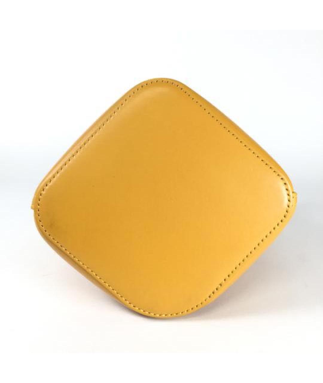 LOEWE Горчичная кожаная сумка тоут, фото 3