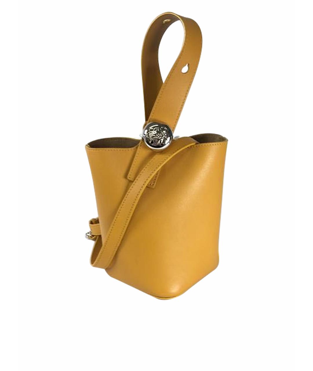 LOEWE Горчичная кожаная сумка тоут, фото 1