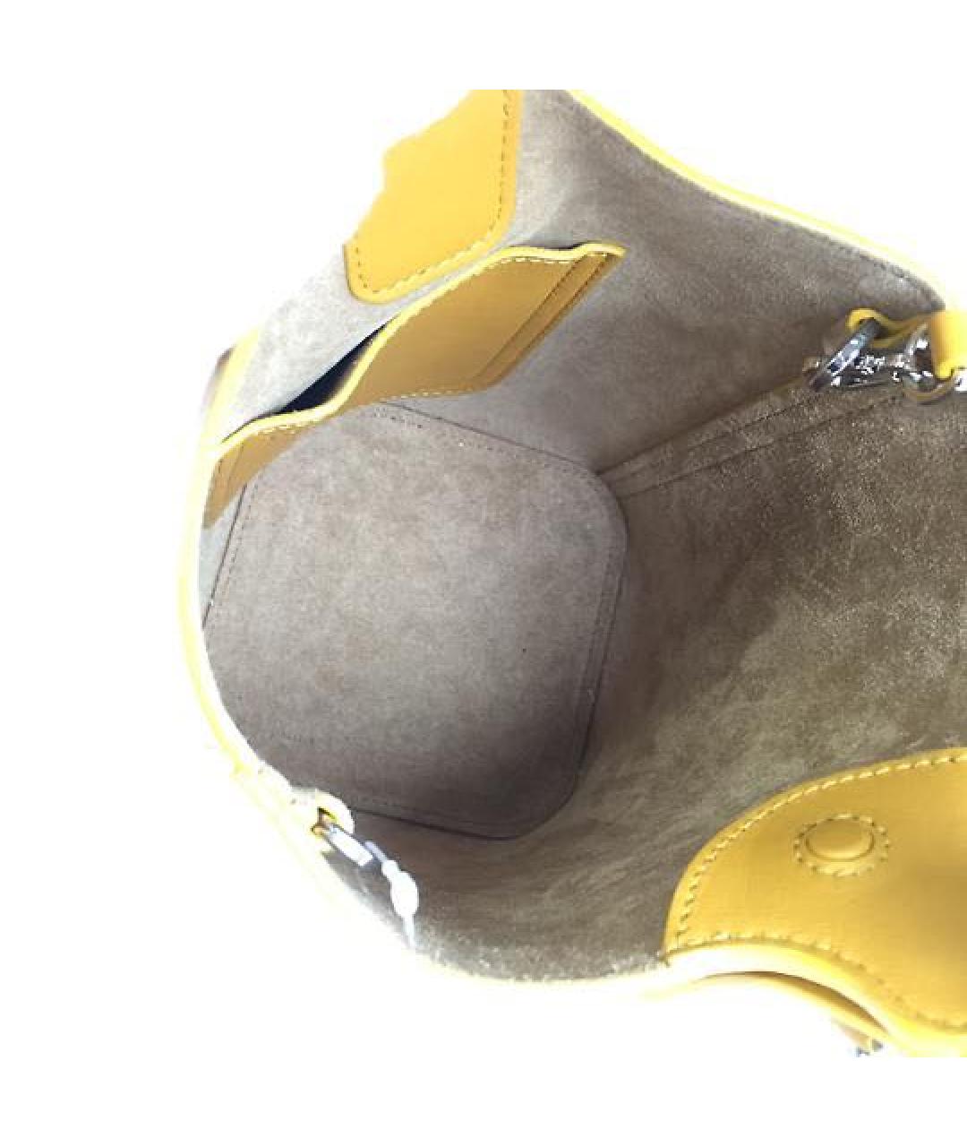 LOEWE Горчичная кожаная сумка тоут, фото 5