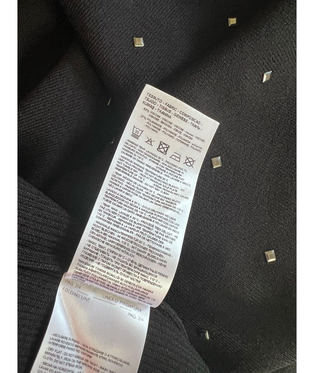 ARMANI EXCHANGE Черное вискозное повседневное платье, фото 3