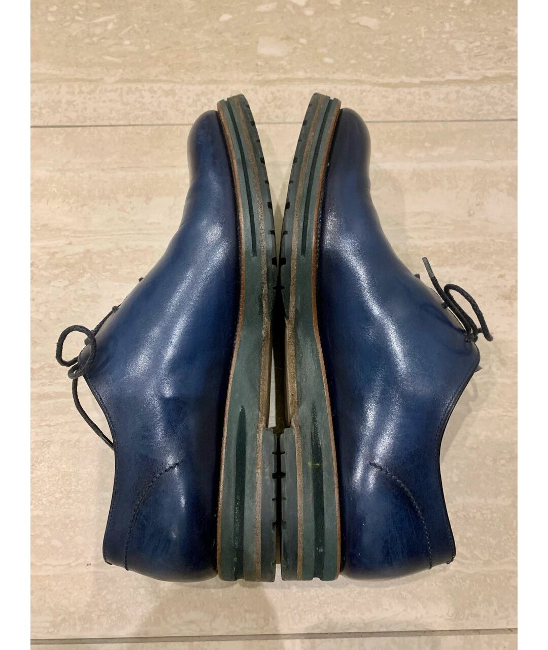 BERLUTI Синие кожаные туфли, фото 8