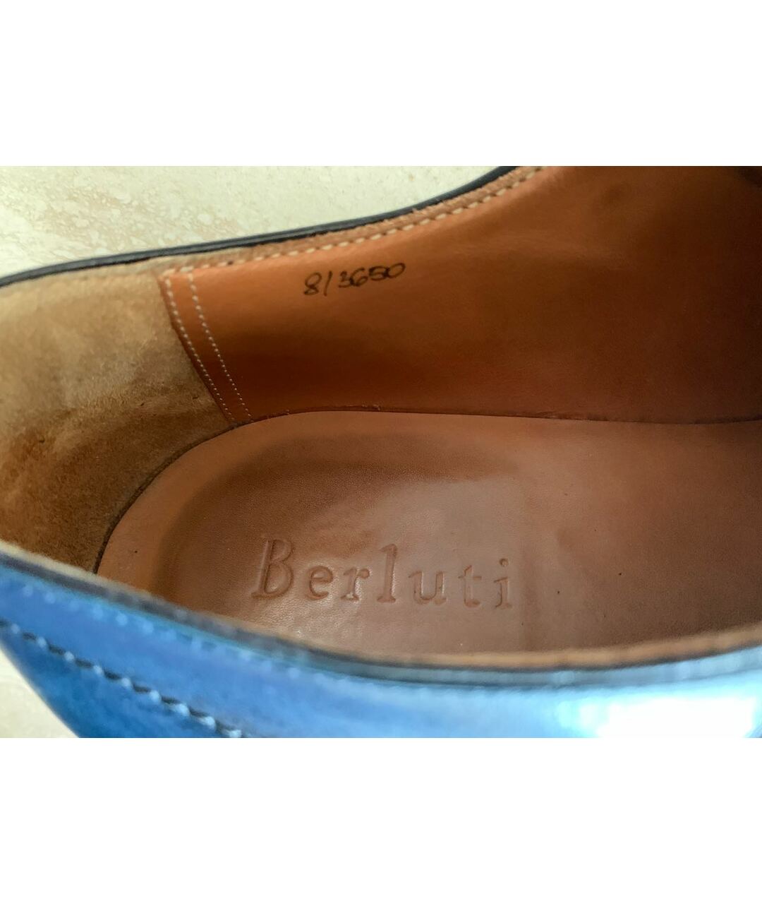BERLUTI Синие кожаные туфли, фото 6