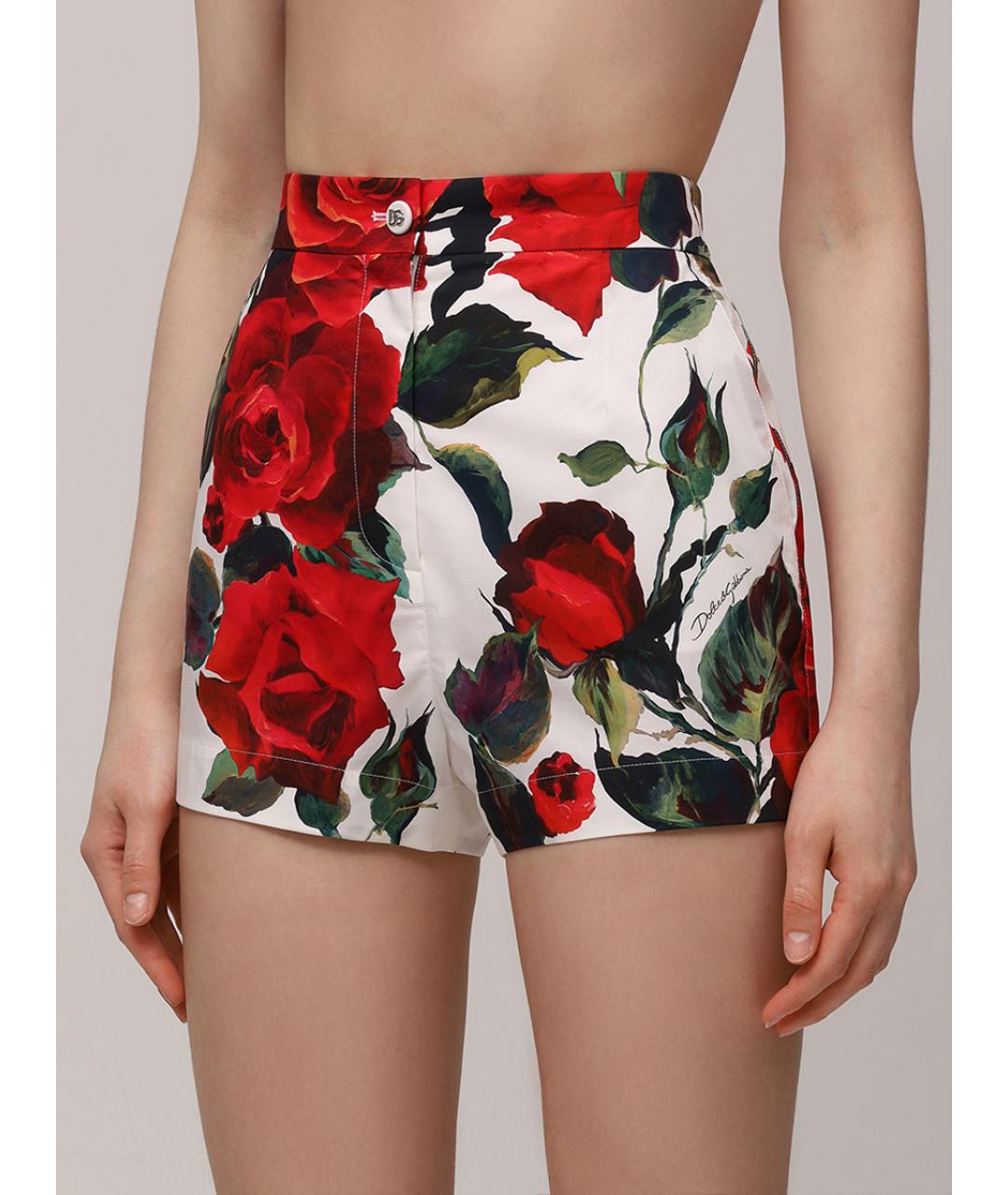 DOLCE&GABBANA Мульти хлопковые шорты, фото 4