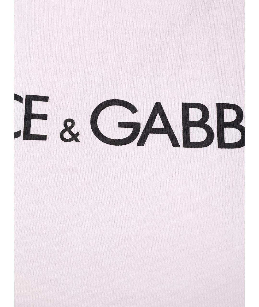 DOLCE&GABBANA Белая хлопковая футболка, фото 3