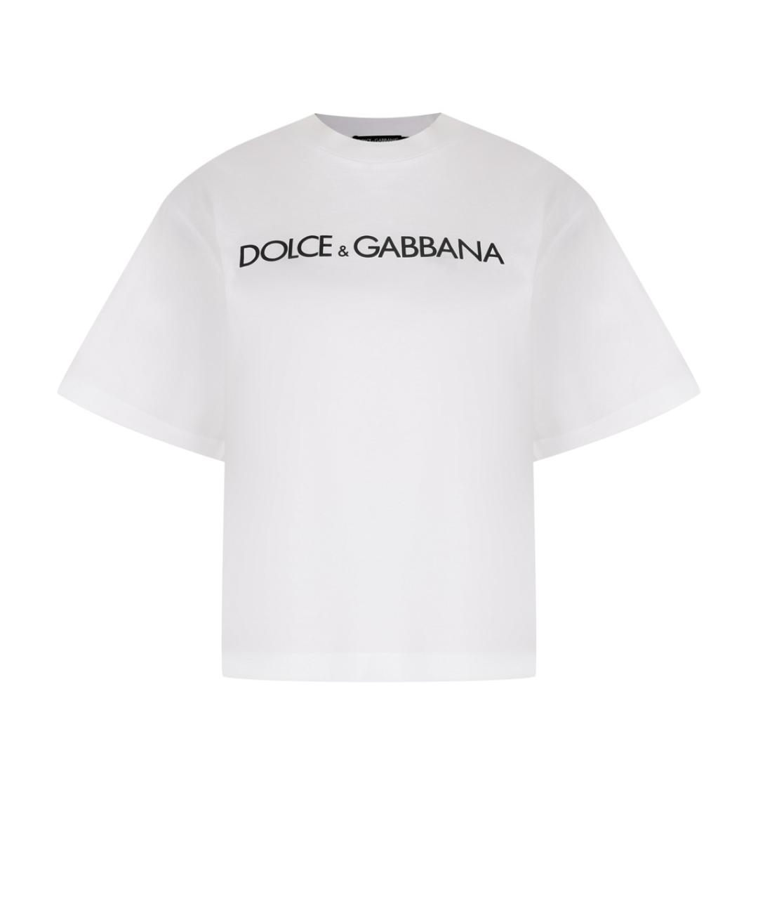 DOLCE&GABBANA Белая хлопковая футболка, фото 1