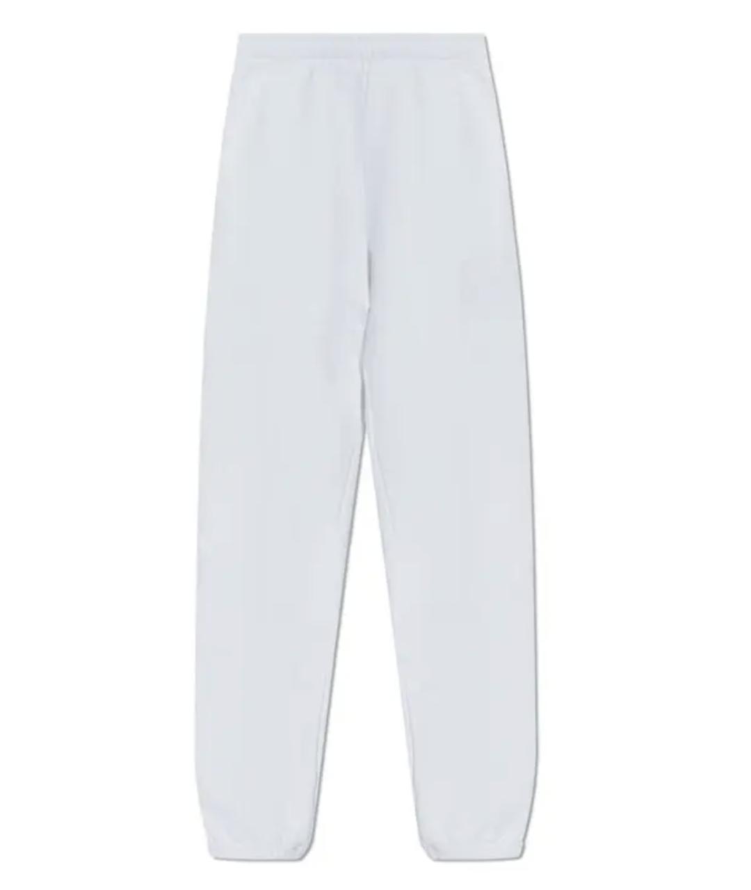 DOLCE&GABBANA Белые хлопковые прямые брюки, фото 1