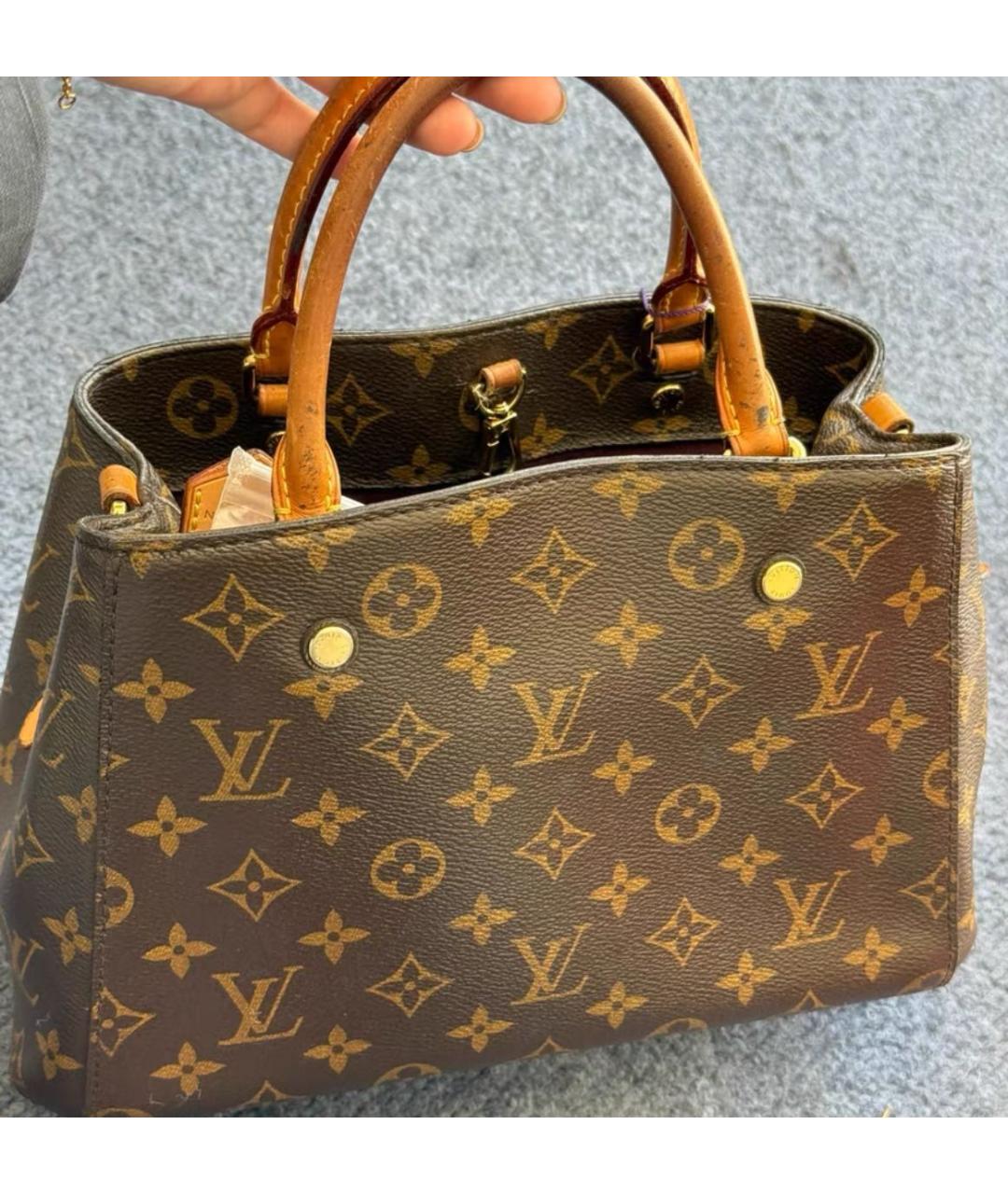 LOUIS VUITTON Коричневая сумка с короткими ручками, фото 3