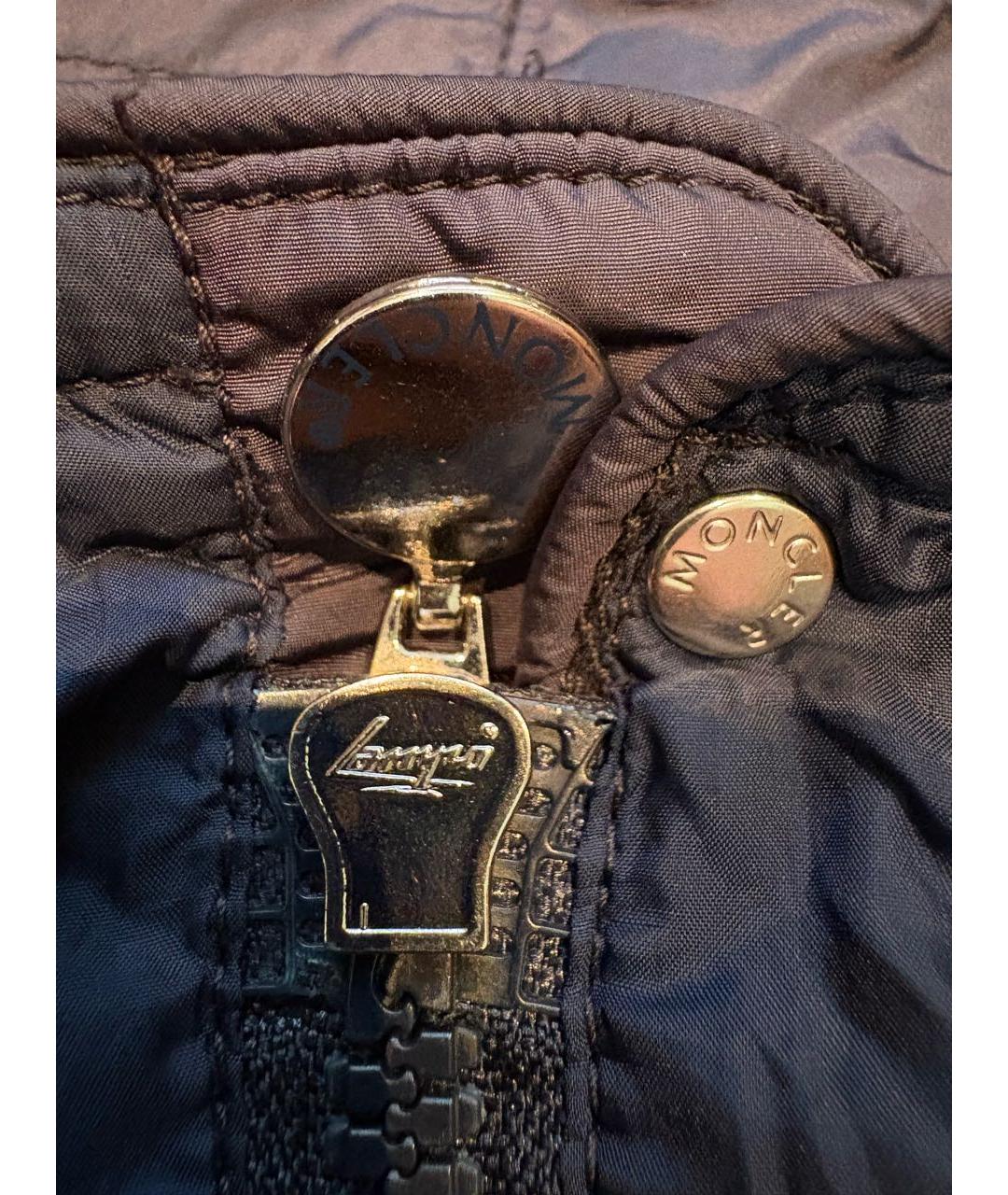 MONCLER Темно-синяя хлопко-эластановая куртка, фото 8