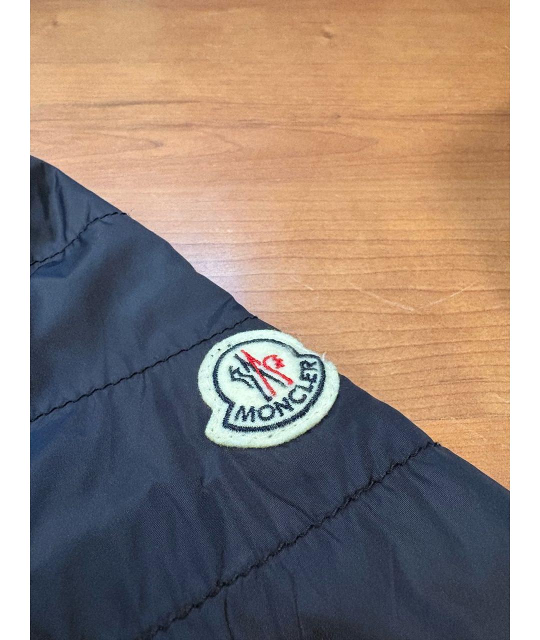 MONCLER Темно-синяя хлопко-эластановая куртка, фото 3