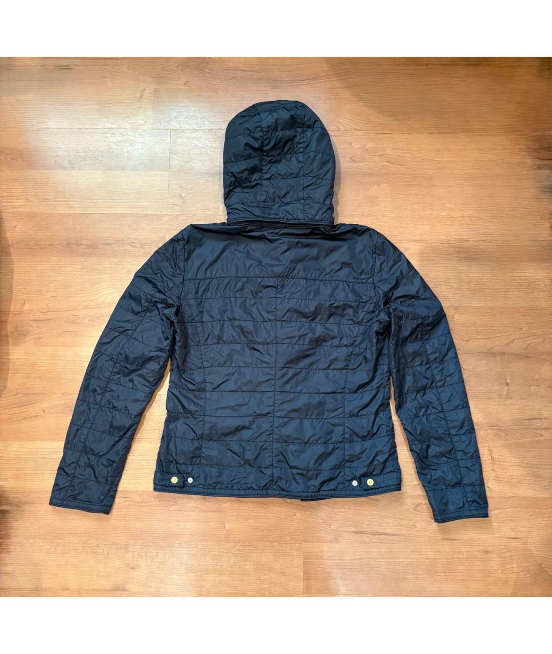 MONCLER Темно-синяя хлопко-эластановая куртка, фото 2