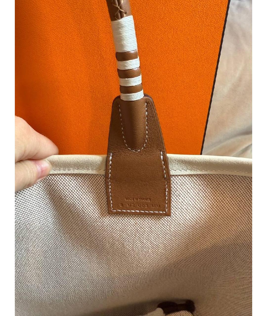HERMES Бежевая сумка тоут, фото 4