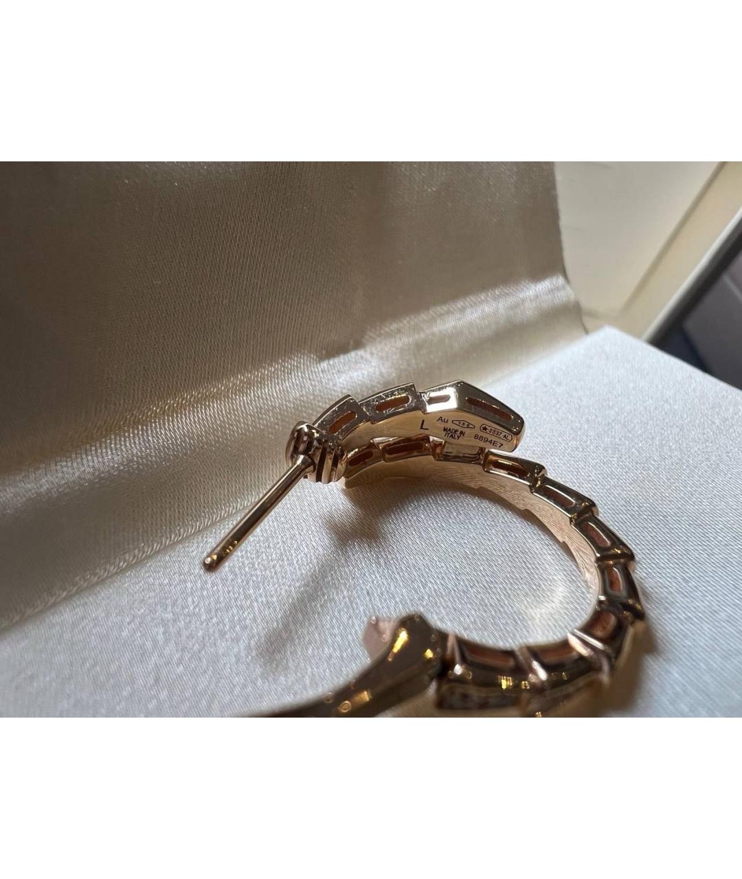 BVLGARI Золотые серьги из розового золота, фото 7