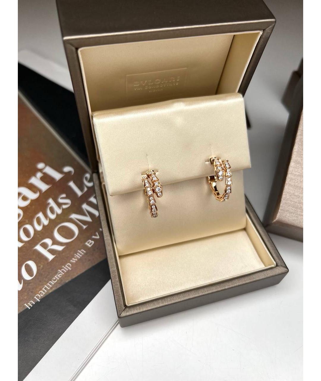 BVLGARI Золотые серьги из розового золота, фото 4